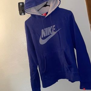 Men’s blue & gray Nike hoodie